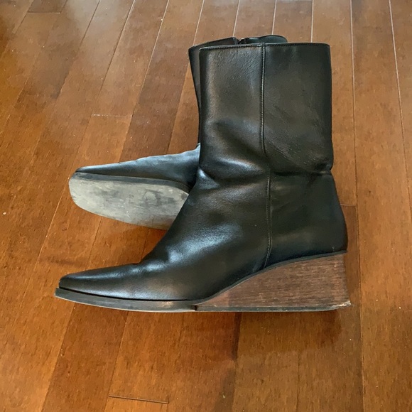 COS Square-toe Wedge Boots - Picture 6 of 8